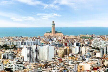 Panoramic aerial view of Casablanca,