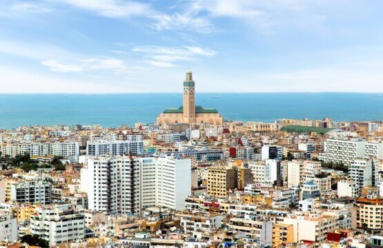 Panoramic aerial view of Casablanca,